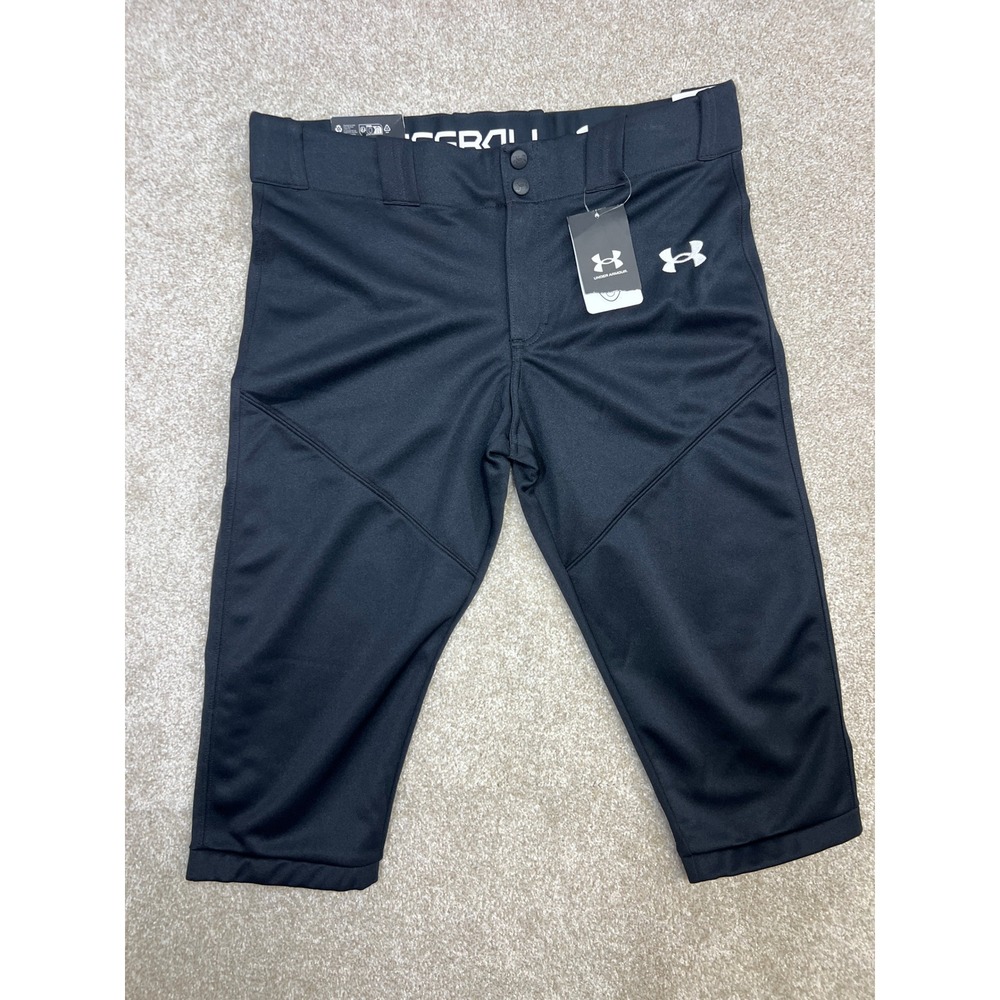 NWT Under Armour Kids Baseball Pants YXL Black Youth Lightweight Tapered‎ Fit